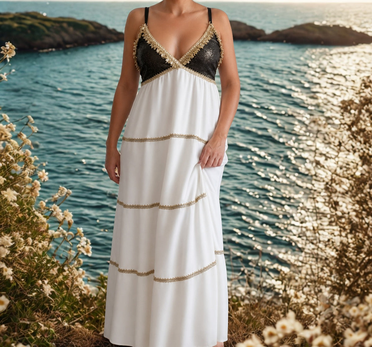 Griechisches Boho-Kleid