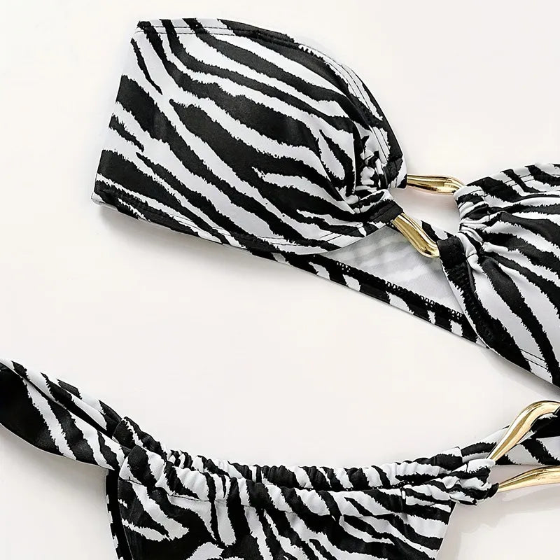 Bikini mit Zebramuster