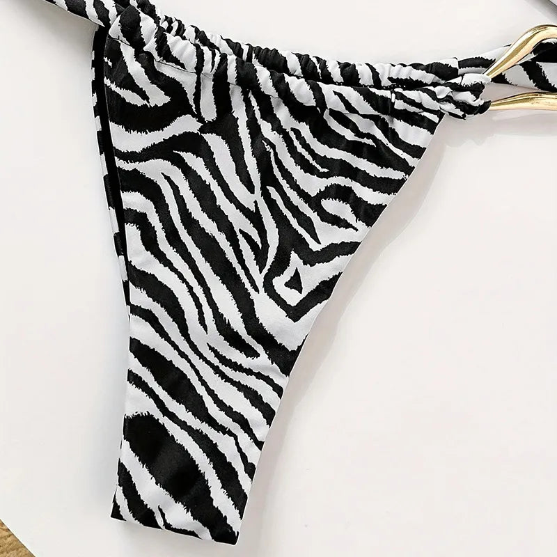 Bikini mit Zebramuster