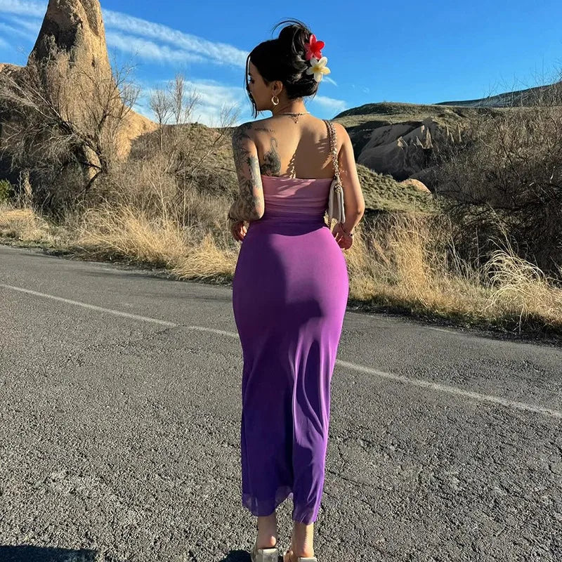 Vestido degradado lila
