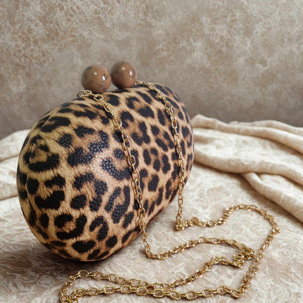 Bolso ovalado leopardo