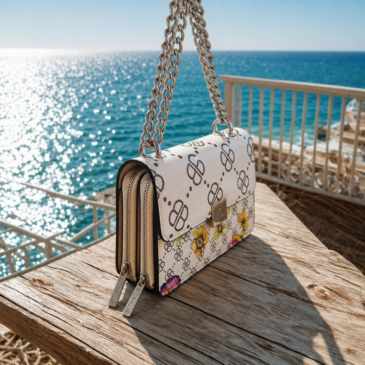 Geblümte Handtasche