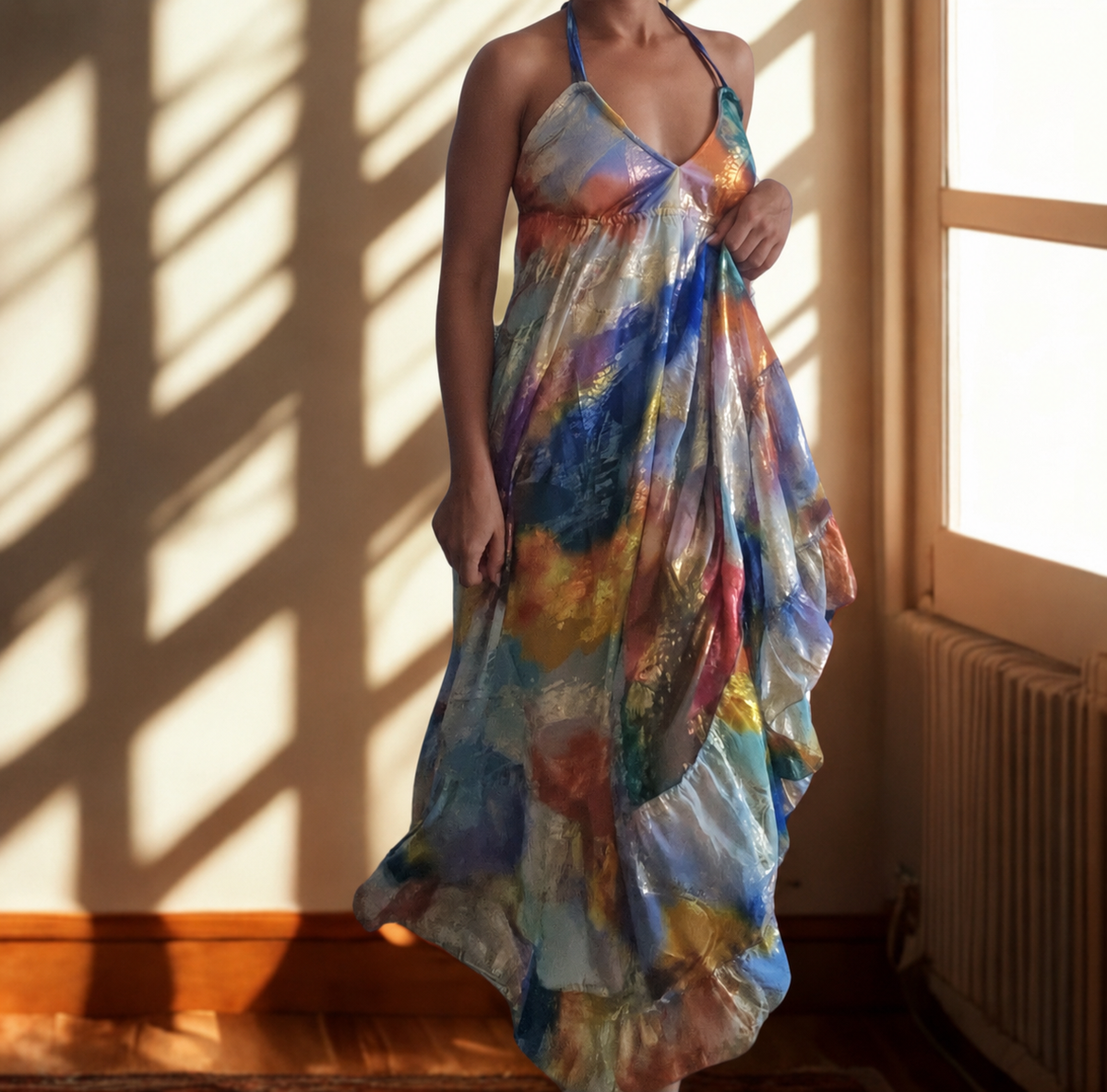 Vestido bohemio multicolor
